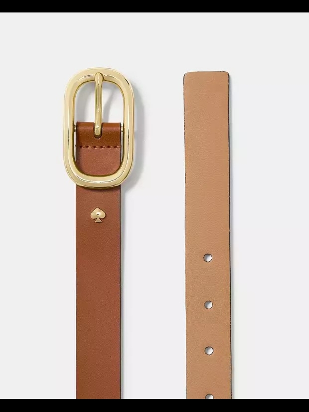 Kate Spade New York 25mm Molten Buckle Belt - Size XS in Chestnut Honey - NWT - Picture 2 of 5